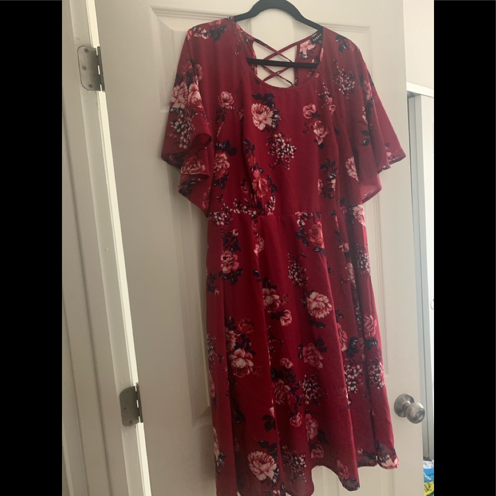 Torrid Wine Color floral dress.